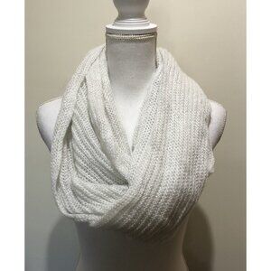 Women’s Apt 9 Infinity Scarf ~ White With Siver Accents
